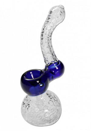 Crystal Bubbler Glaspfeife blau